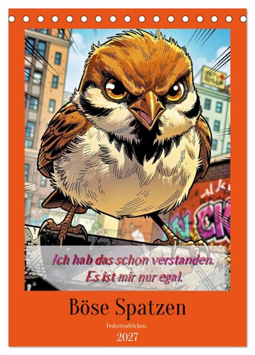 Böse spatzen tischkalender - böse, (tischkalender