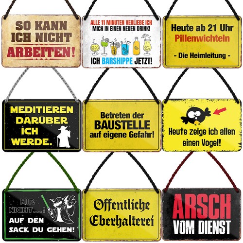 Blechschild hängeschild - blechschild,